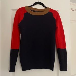 Cashmere color block sweater